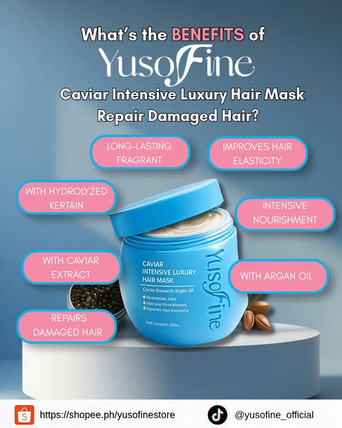 Yusofine Caviar Intensive Luxury Hair Mask Repair Damaged Hair