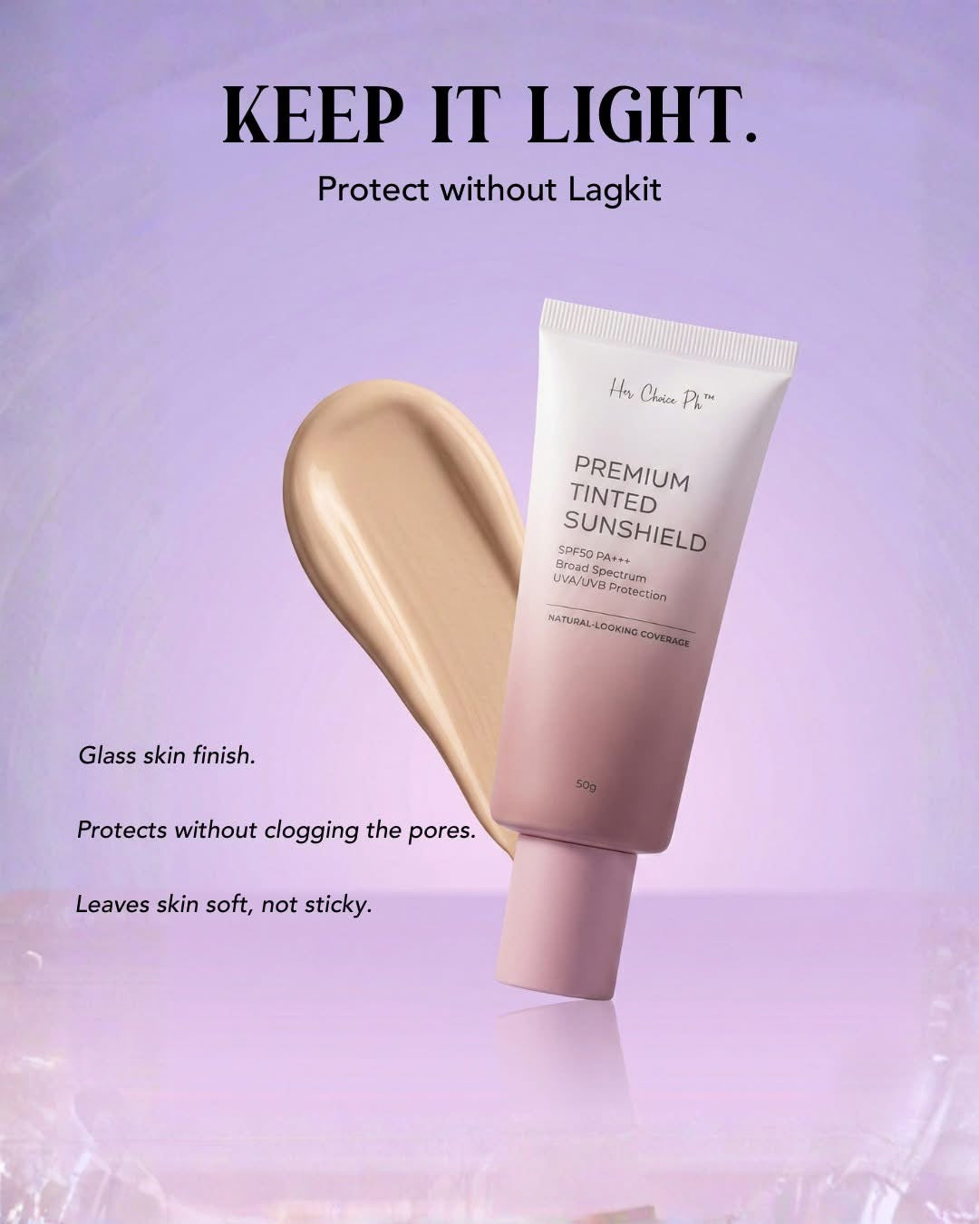 Her Choice Ph Premium Tinted Sunscreen SPF50+ 50g