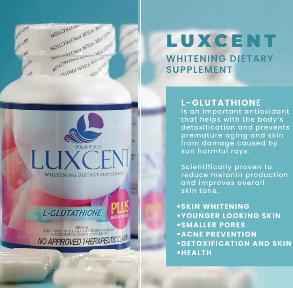 Luxcent High Potency L Glutathione Complex Plus Marine Collagen 60capsules