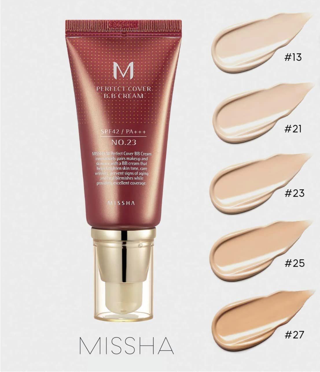 Missha Perfect Cover BB Cream No. 21 SPF 42 PA+++ ( Light Beige)