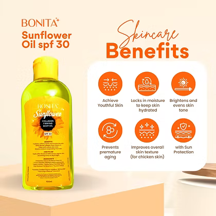 Bonita Sunflower Collagen Firming Body Oil SPF30 - 100ml