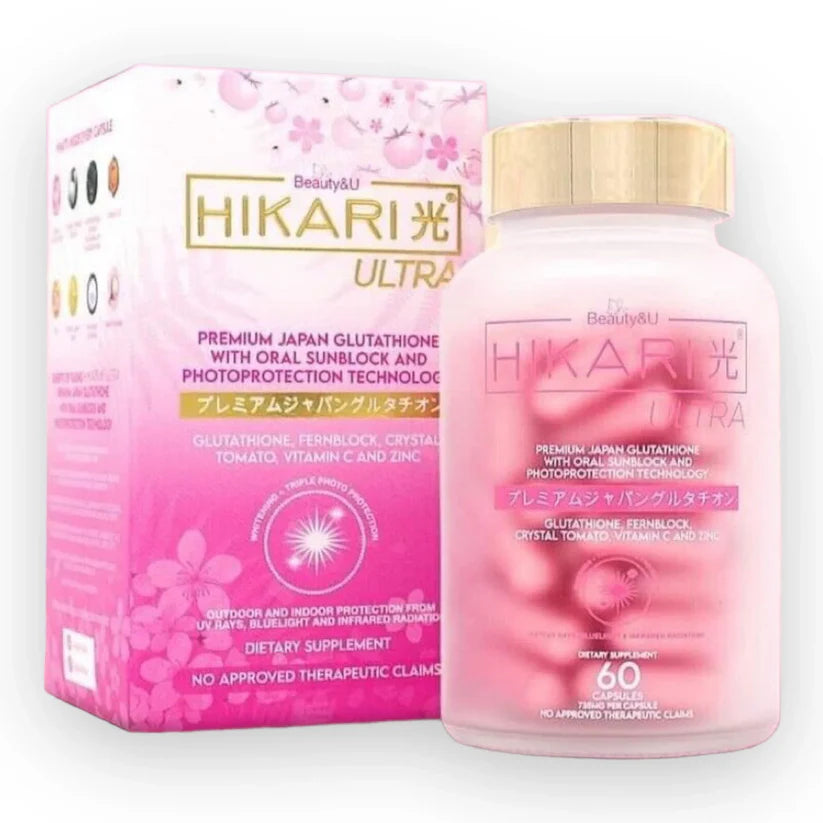 Hikari Ultra Premium Japan Glutathione with Oral Sunblock and Photoprotection Technology 60 Capsules