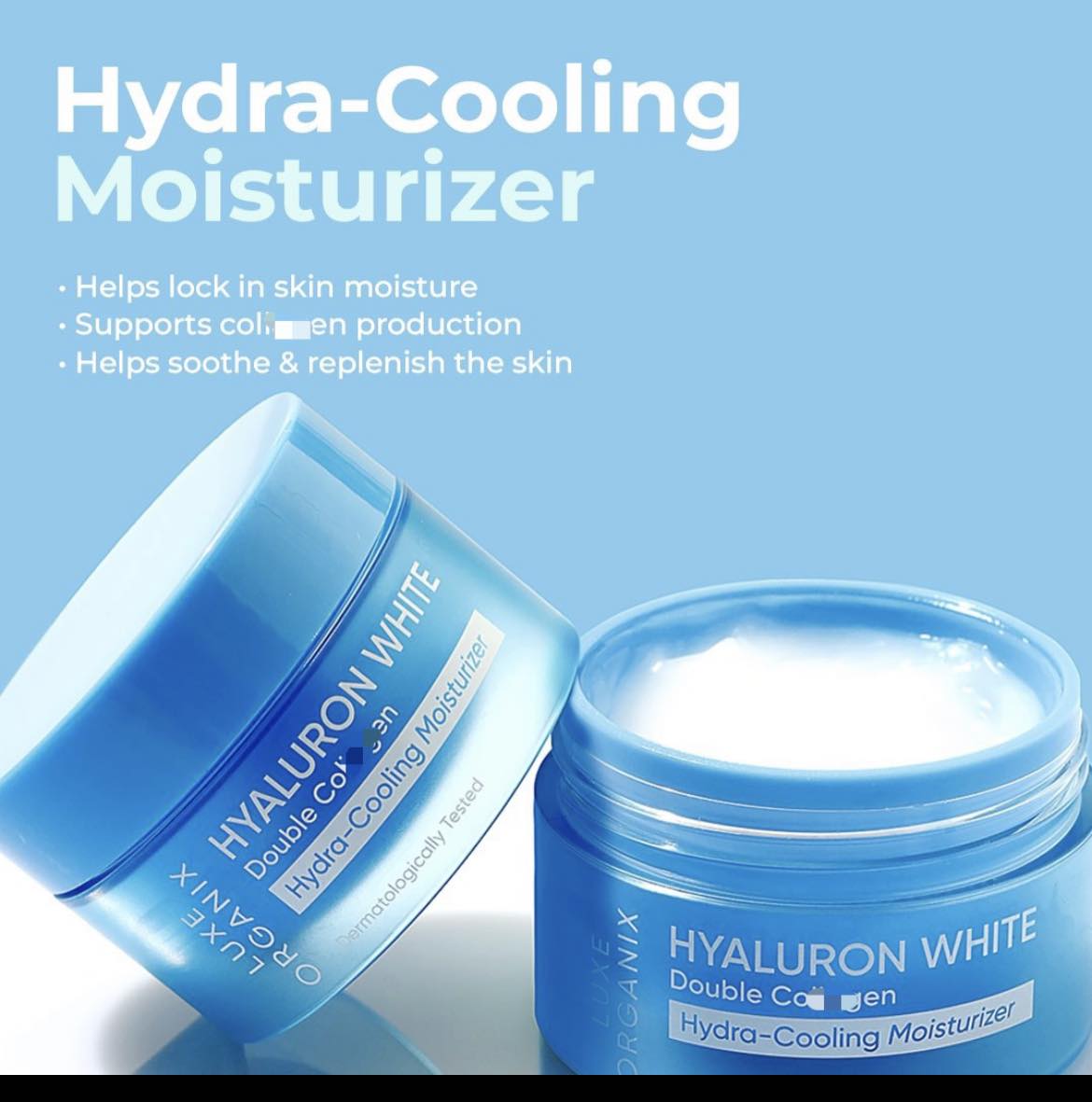 Luxe Organix Hyaluron White Double Collagen Hydra Cooling Moisturizer