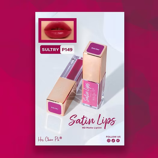 Her Choice PH Satin Lips Matte Liptint 5ML (Choose Shade)