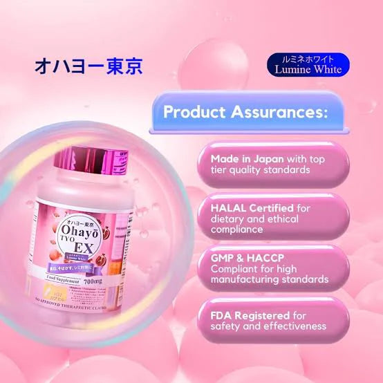 OHAYO TYO Tokyo EX White 60 Capsules Glutathione
