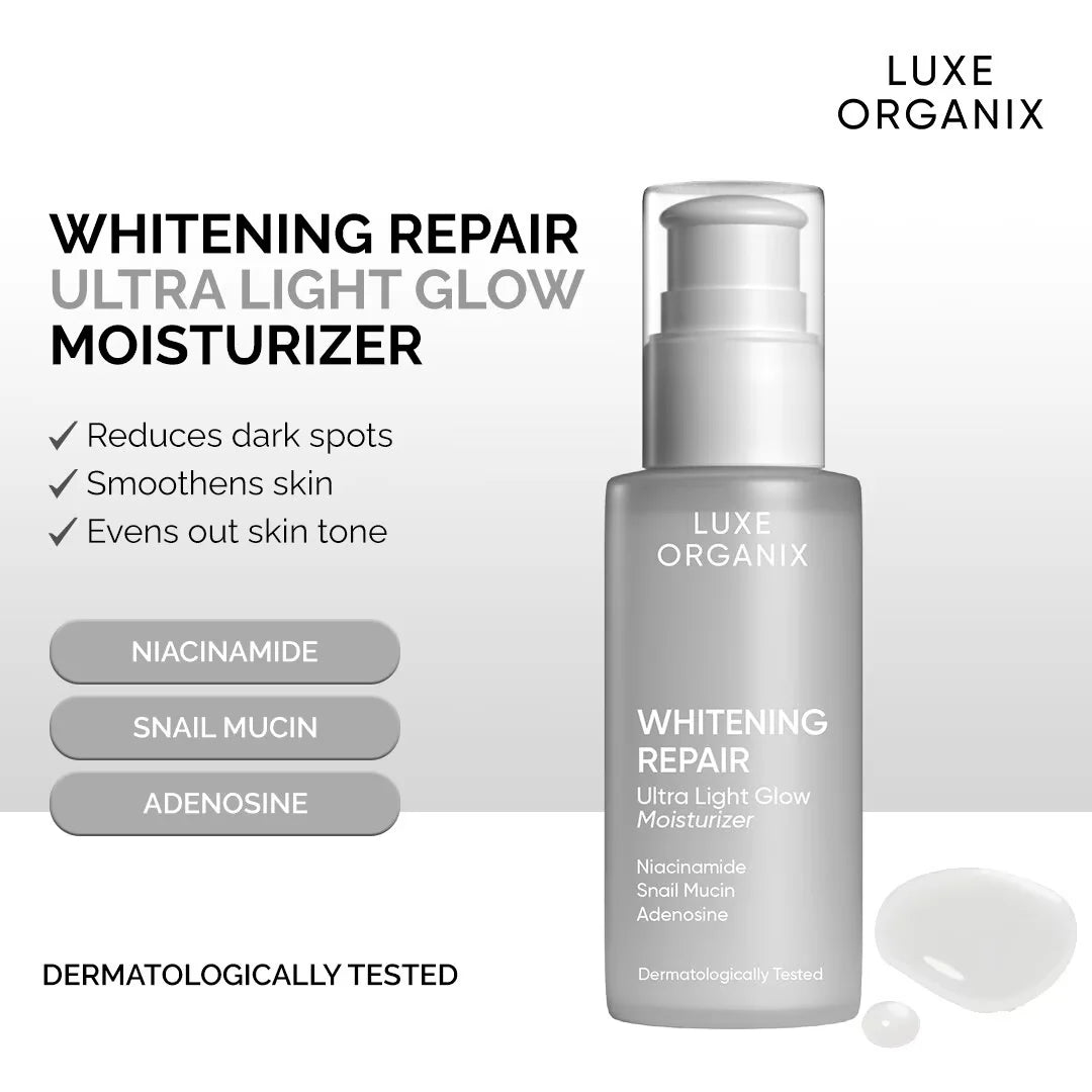 Luxe Organix Whitening Repair Ultra Light Glow Moisturiser 80ml