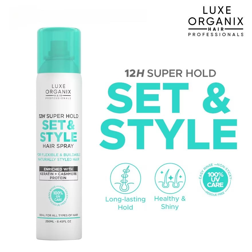 Luxe Organix 12H Super Hold Set and Style Hair Spray