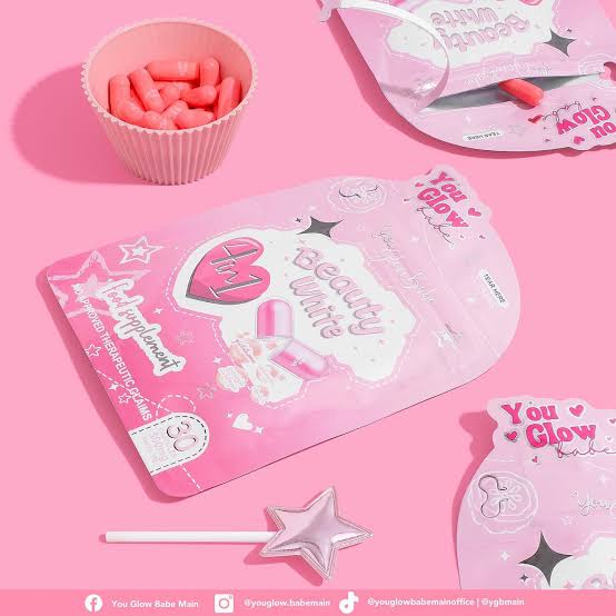 You Glow Babe Beauty White 4 in 1 Intense Whitening Glutathione Capsules 30 Capsules