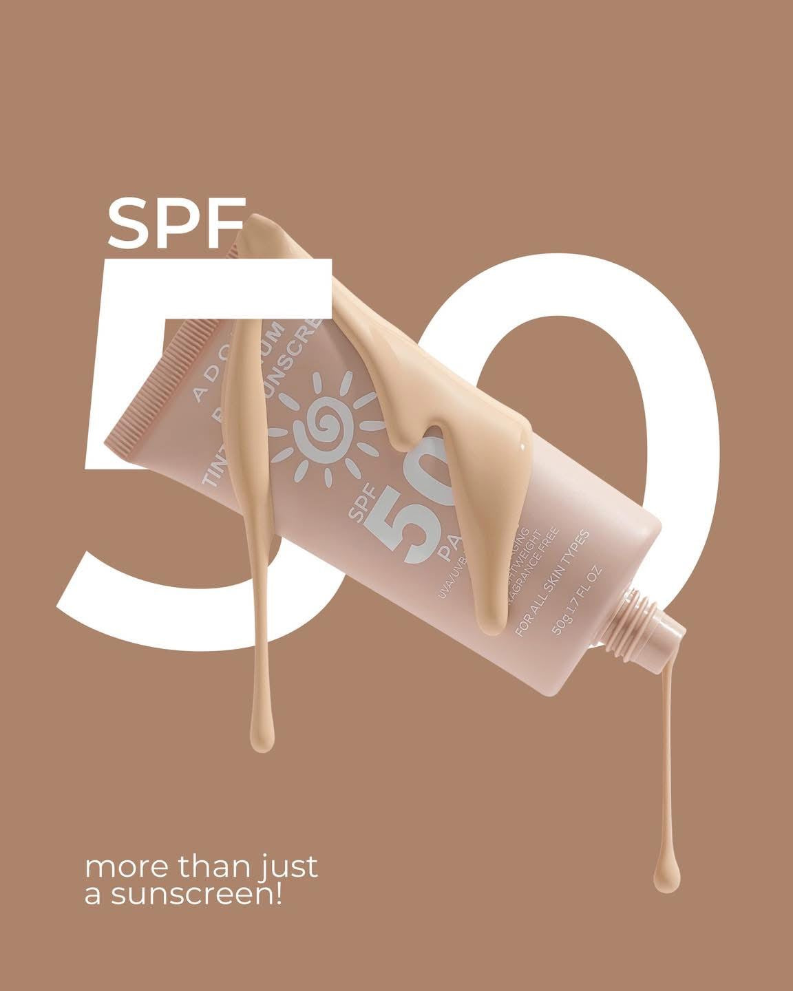 Adorn Premium Tinted Sunscreen SPF50 PA+++ 50g