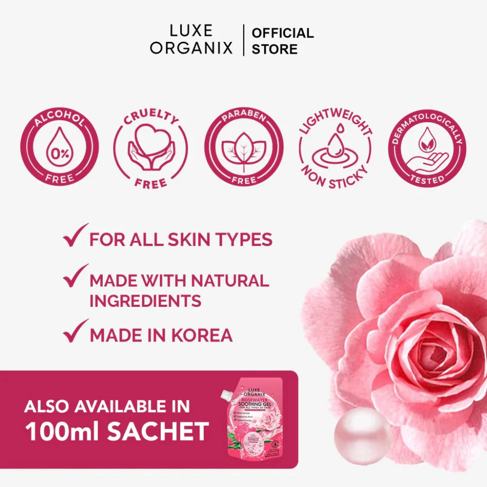 Luxe Organix Rosewater Soothing Gel 300ml