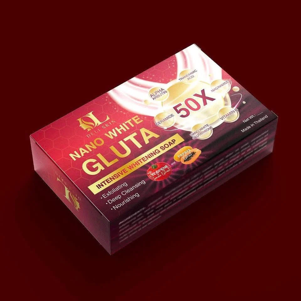 Deli Skin Nano Gluta Intensive Whitening & Deep Cleansing Soap 90g