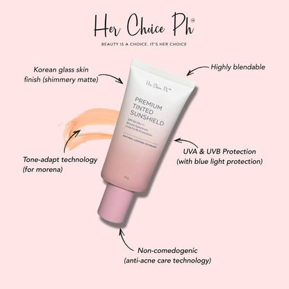 Her Choice Ph Premium Tinted Sunscreen SPF50+ 50g