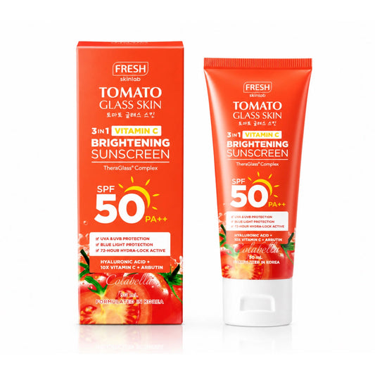 Fresh Skinlab Tomato Glass Skin 3-in-1 Vitamin C Brightening Sunscreen SPF50 PA++ 50ml