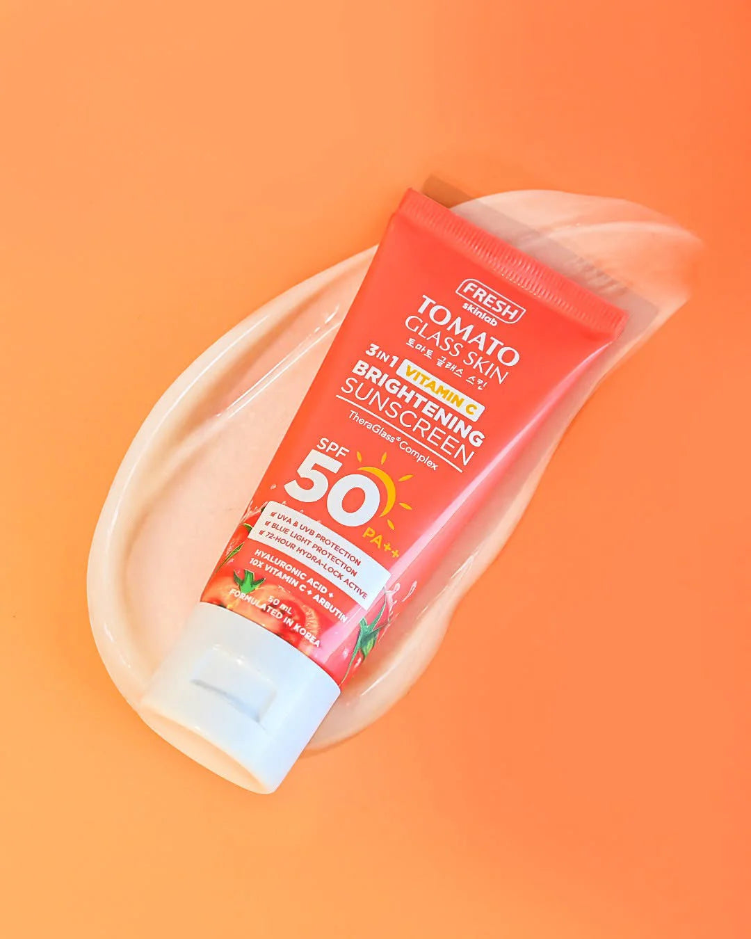 Fresh Skinlab Tomato Glass Skin 3-in-1 Vitamin C Brightening Sunscreen SPF50 PA++ 50ml