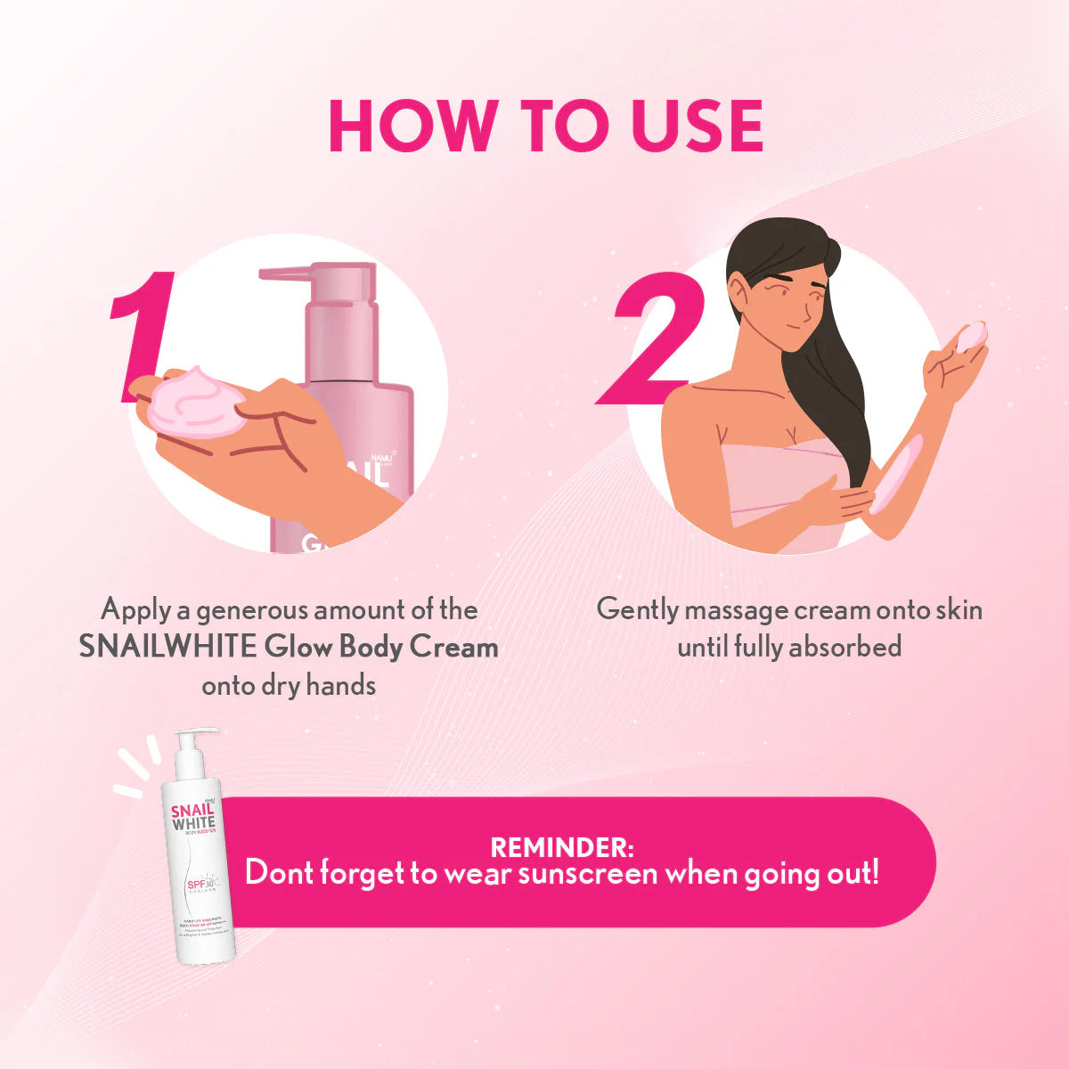 SNAILWHITE Glow Body Cream 300ml