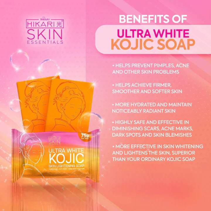 Hikari Skin Essentials Ultra White Kojic Skin Lightening Soap 75g