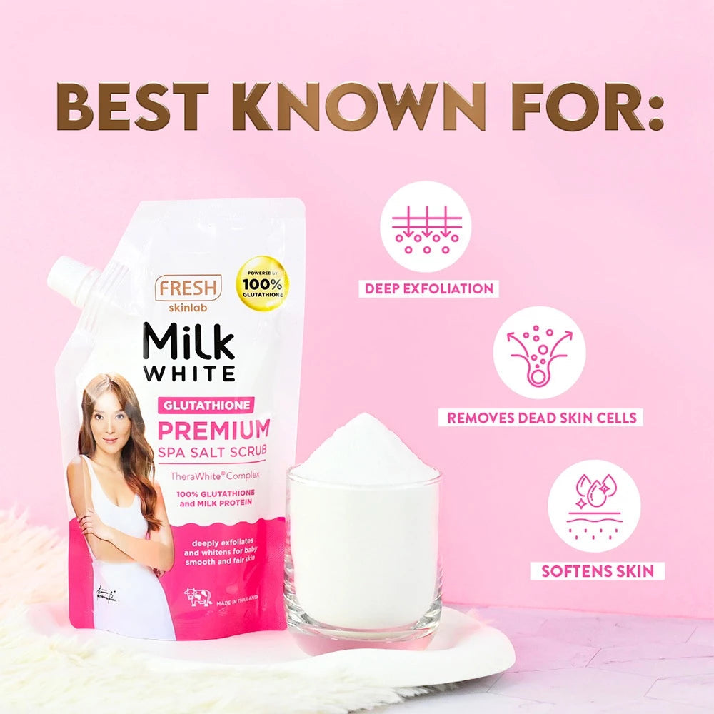 Fresh Skinlab Milk White Glutathione Premium Spa Salt Scrub 350g