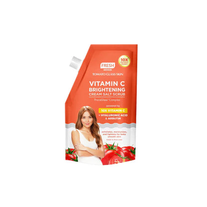 Fresh Skinlab Tomato Vitamin C Brightening Cream Salt Scrub 300g
