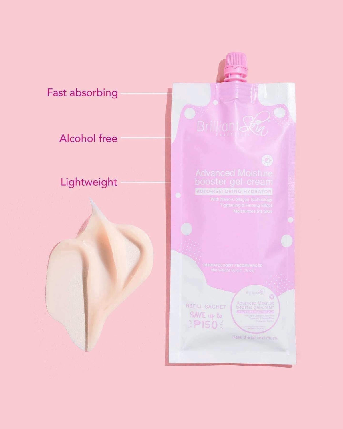 Brilliant Skin Advanced Moisture Booster Gel-Cream (50g Refill)
