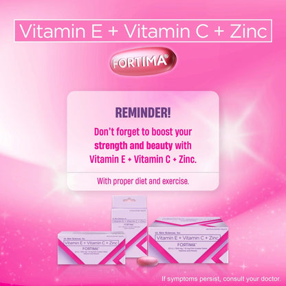 FORTIMA Film Coated 30 Tablets (Vitamin E + Vitamin C + Zinc)