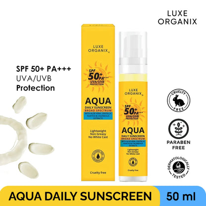 Luxe Organix Aqua Daily Sunscreen SPF 50+