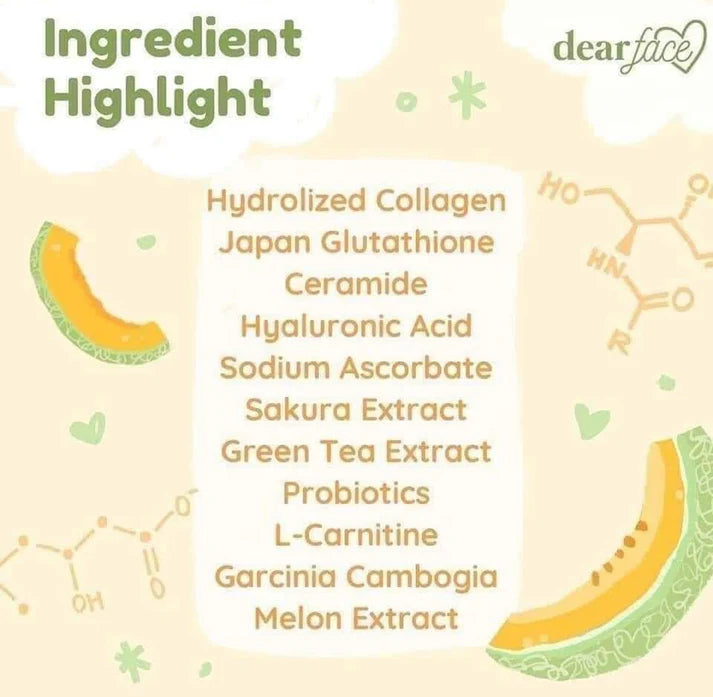 Dear Face Beauty Milk Premium Japanese Melon Collagen Drink