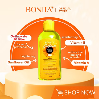 Bonita Sunflower Collagen Firming Body Oil SPF30 - 100ml