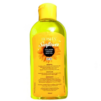 Bonita Sunflower Collagen Firming Body Oil SPF30 - 100ml