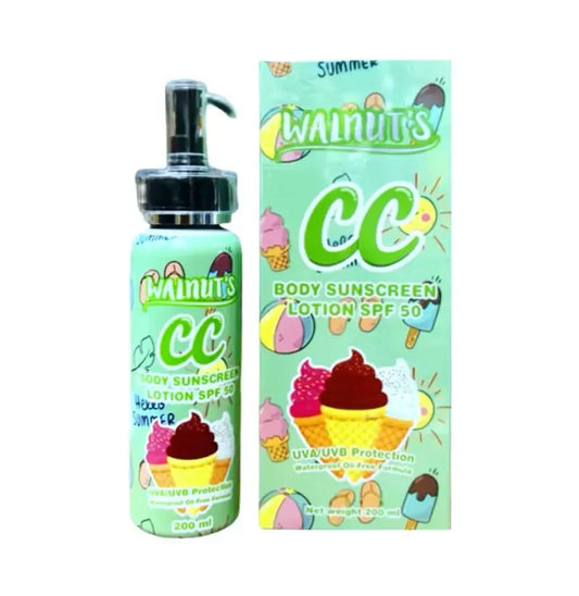 Walnut's CC Body Sunscreen Lotion SPF50 200ml - GREEN