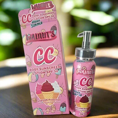 Walnut's CC Body Sunscreen Lotion SPF50 200ml- PINK