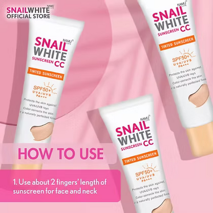 SnailWhite CC Sunscreen - “TINTED SUNSCREEN” SPF 50+ - 30 ml