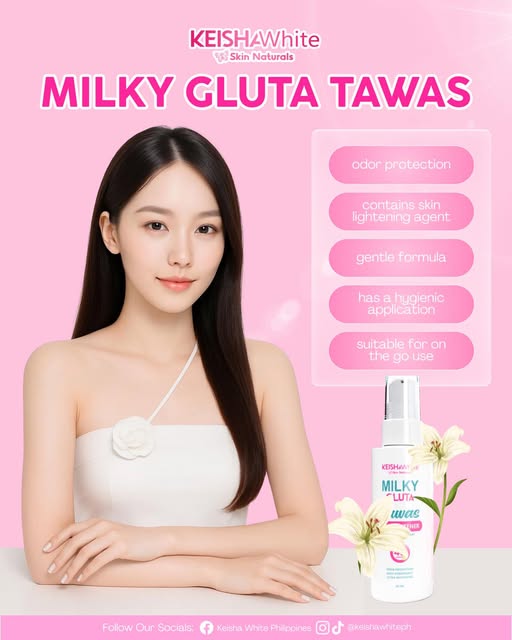 KeishaWhite Milky Gluta Tawas Deo Whitener 60ml
