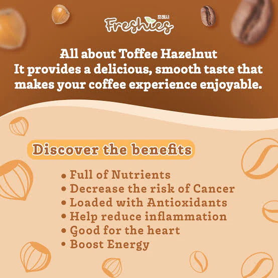 Freshies Toffee Hazel Nut Coffee Drink (Health & Glow Up Coffee) 10s