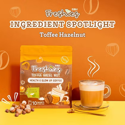 Freshies Toffee Hazel Nut Coffee Drink (Health & Glow Up Coffee) 10s