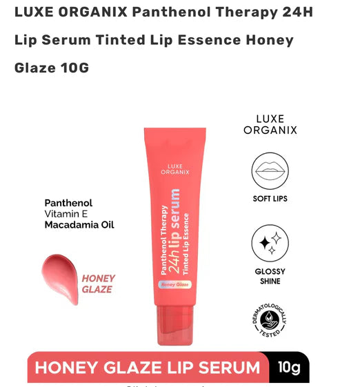 Luxe Organix Panthenol Therapy 24h Lip Serum Honey Glaze