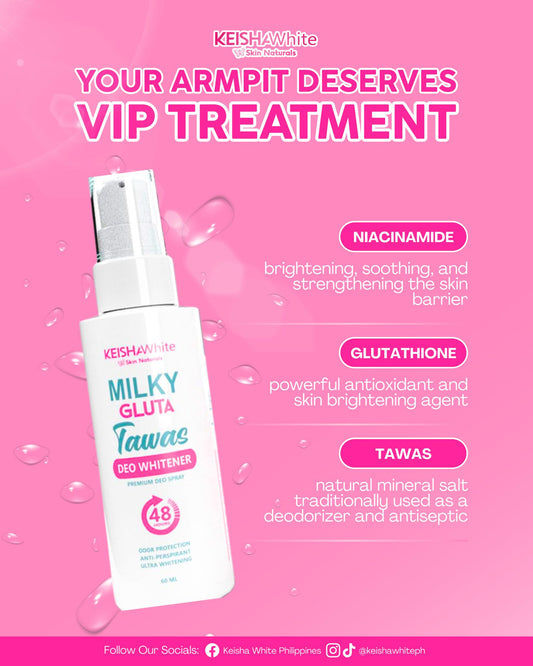 KeishaWhite Milky Gluta Tawas Deo Whitener 60ml
