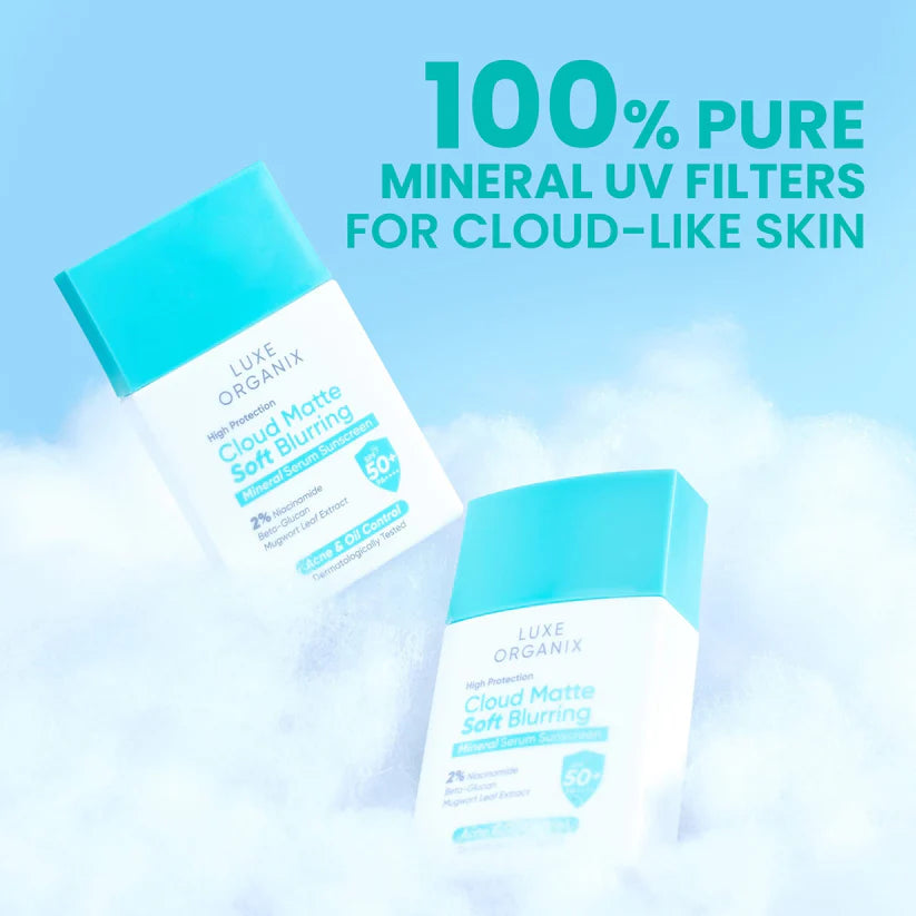 Luxe Organix High Protection Cloud Matte Soft Blurring Mineral Serum Sunscreen SPF50+ PA++++ 40g