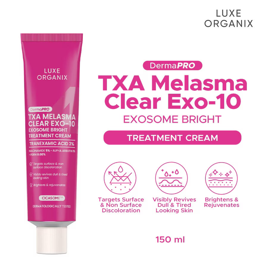 LUXE ORGANIX DermaPRO TXA Melasma Clear Exo-10 Exosome Bright Treatment Cream