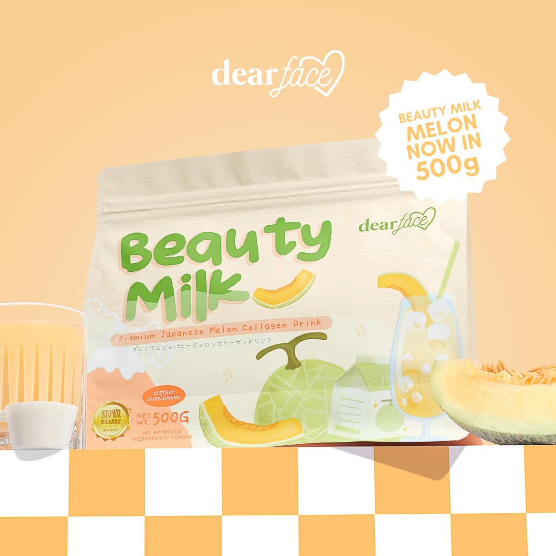 Dear Face Beauty Milk Premium Japanese Collagen Drink Melon 500g