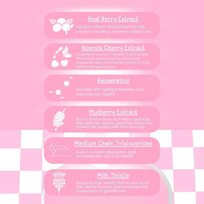 Dear Face Beauty Milk Premium Japanese Glutathione Strawberry Drink 180g