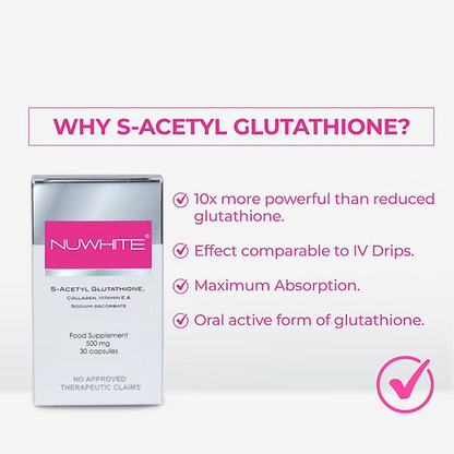 NUWHITE S-Acetyl Glutathione 500mg 30capsules
