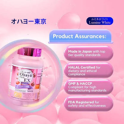 OHAYO TYO Tokyo EX White 60 Capsules Glutathione