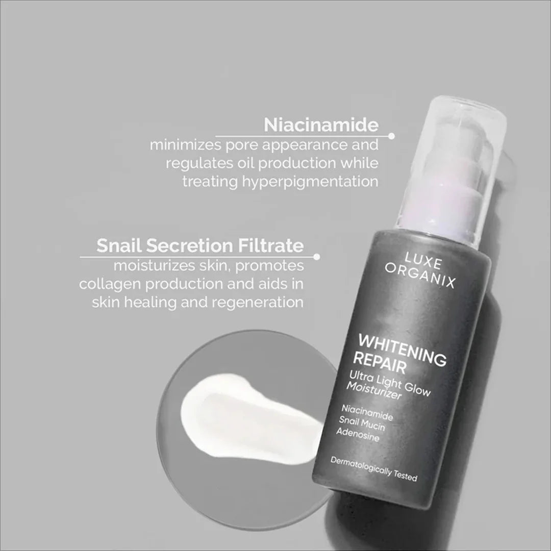 Luxe Organix Whitening Repair Ultra Light Glow Moisturiser 80ml
