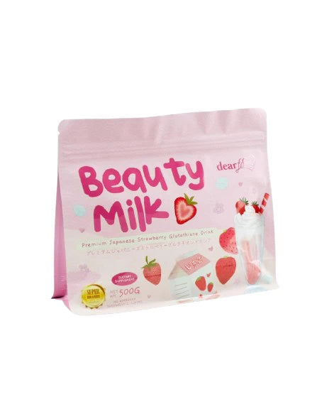 Dear Face Beauty Milk Premium Japanese Glutathione Drink Strawberry 500g